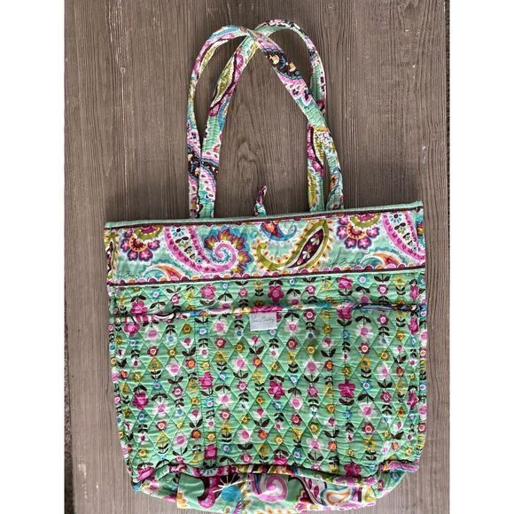 Vera Bradley Floral Quilted Reversible Large Tote Bag - Picture 7 of 10